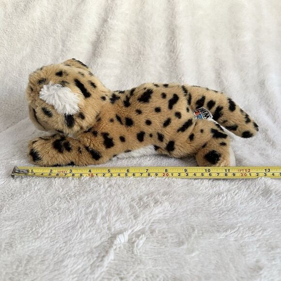San Diego Zoo Laying Cheetah Leopard Cat Plush Toy 12” Stuffed Wild Animal Park - Picture 6 of 6